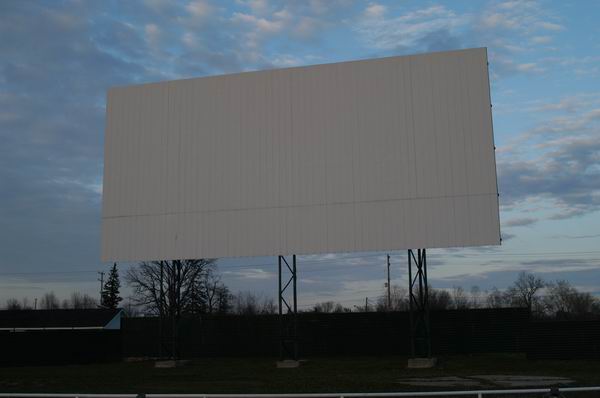 US-23 Drive-In Theater - Screen At Dusk (newer photo)